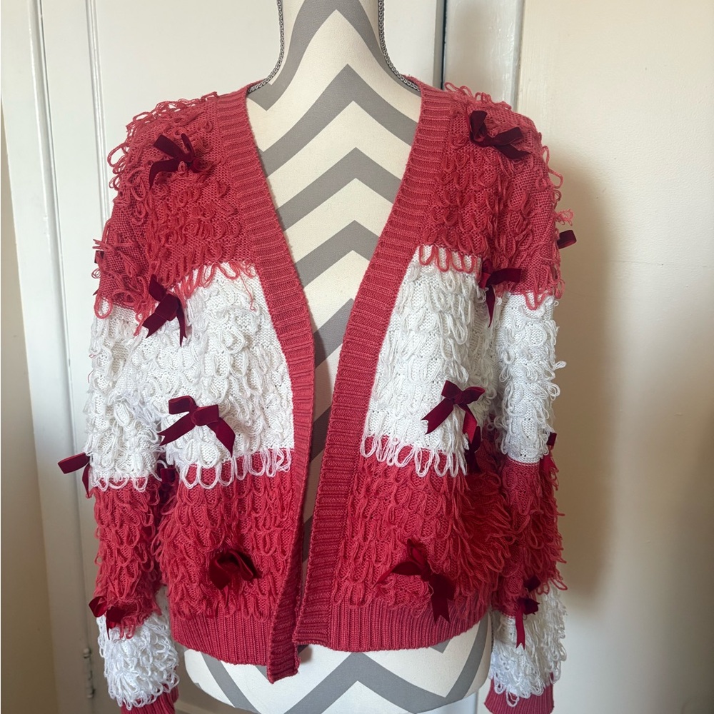 Red bow Cardigan